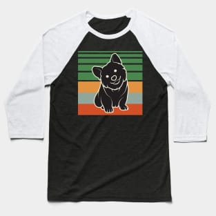 Vintage Cute Puppy Corgi Baseball T-Shirt